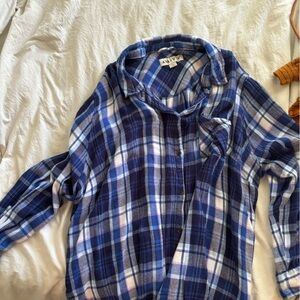 Blue plaid flannel
